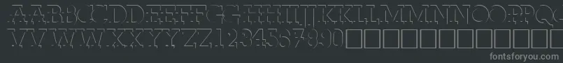 フォントFabdecocapssskRegular – 黒い背景に灰色の文字