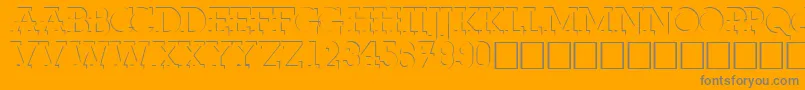 FabdecocapssskRegular Font – Gray Fonts on Orange Background