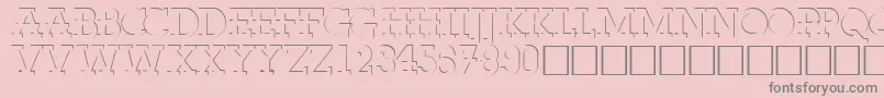 FabdecocapssskRegular Font – Gray Fonts on Pink Background