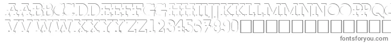 FabdecocapssskRegular Font – Gray Fonts on White Background