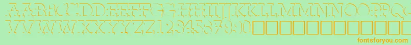 FabdecocapssskRegular Font – Orange Fonts on Green Background