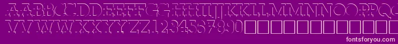 FabdecocapssskRegular Font – Pink Fonts on Purple Background
