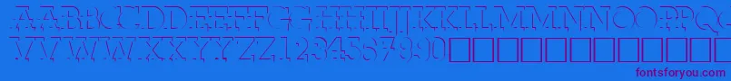 FabdecocapssskRegular Font – Purple Fonts on Blue Background