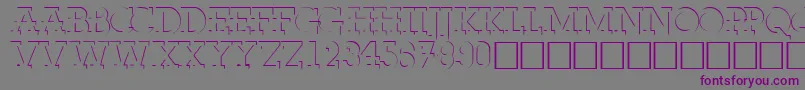 フォントFabdecocapssskRegular – 紫色のフォント、灰色の背景