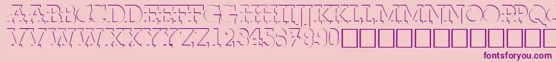FabdecocapssskRegular Font – Purple Fonts on Pink Background