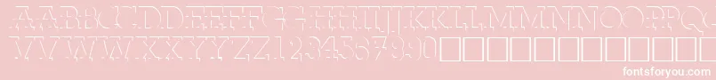 FabdecocapssskRegular Font – White Fonts on Pink Background