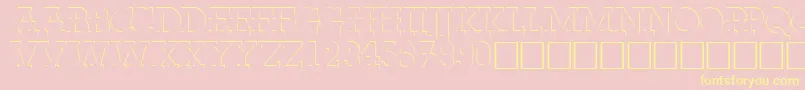 fuente FabdecocapssskRegular – Fuentes Amarillas Sobre Fondo Rosa