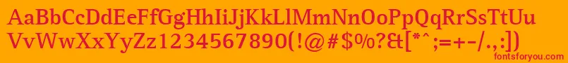 LibreSerifSsiBold Font – Red Fonts on Orange Background