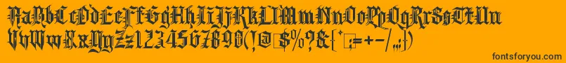 KingthingsSpikeless Font – Black Fonts on Orange Background
