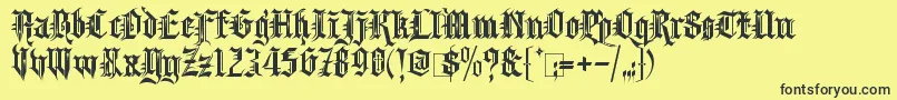 KingthingsSpikeless Font – Black Fonts on Yellow Background