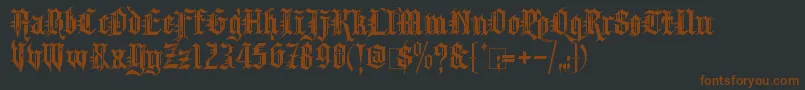 KingthingsSpikeless Font – Brown Fonts on Black Background