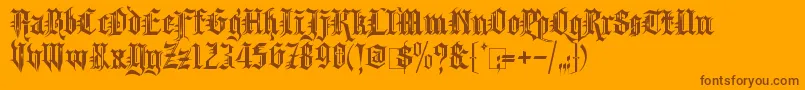 KingthingsSpikeless Font – Brown Fonts on Orange Background