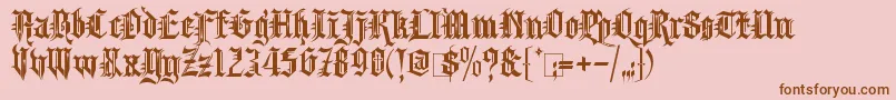 KingthingsSpikeless Font – Brown Fonts on Pink Background