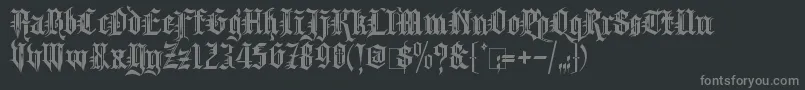 KingthingsSpikeless Font – Gray Fonts on Black Background