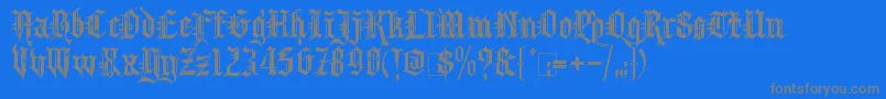 KingthingsSpikeless Font – Gray Fonts on Blue Background