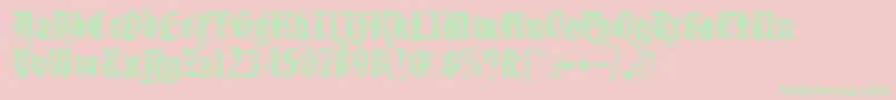 KingthingsSpikeless Font – Green Fonts on Pink Background