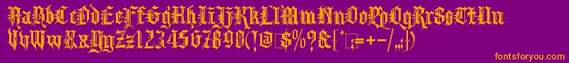 KingthingsSpikeless Font – Orange Fonts on Purple Background