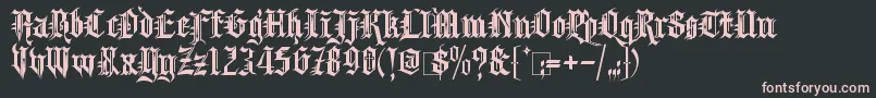 KingthingsSpikeless Font – Pink Fonts on Black Background