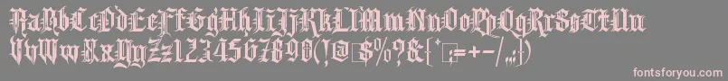 KingthingsSpikeless Font – Pink Fonts on Gray Background