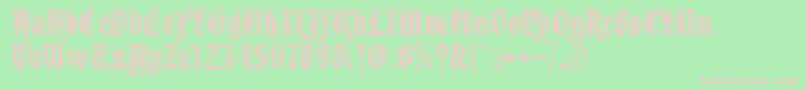 KingthingsSpikeless Font – Pink Fonts on Green Background