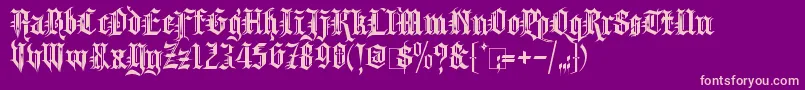 KingthingsSpikeless Font – Pink Fonts on Purple Background