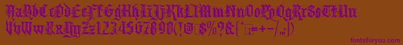 KingthingsSpikeless Font – Purple Fonts on Brown Background