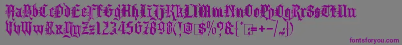 KingthingsSpikeless Font – Purple Fonts on Gray Background