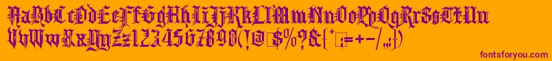 KingthingsSpikeless Font – Purple Fonts on Orange Background