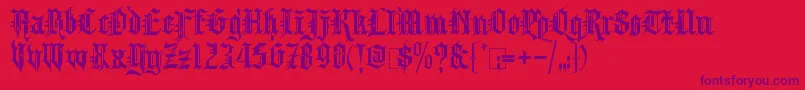 KingthingsSpikeless Font – Purple Fonts on Red Background