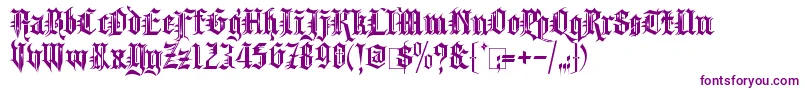 KingthingsSpikeless Font – Purple Fonts on White Background