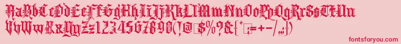 KingthingsSpikeless Font – Red Fonts on Pink Background
