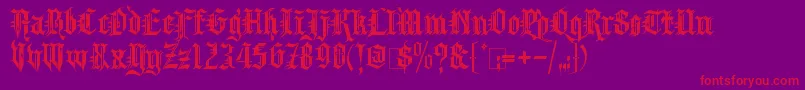 KingthingsSpikeless Font – Red Fonts on Purple Background