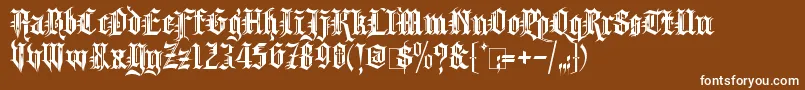 KingthingsSpikeless Font – White Fonts on Brown Background