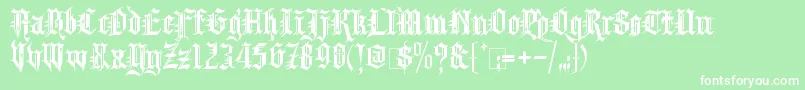 KingthingsSpikeless Font – White Fonts on Green Background