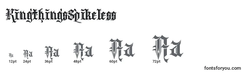 Größen der Schriftart KingthingsSpikeless