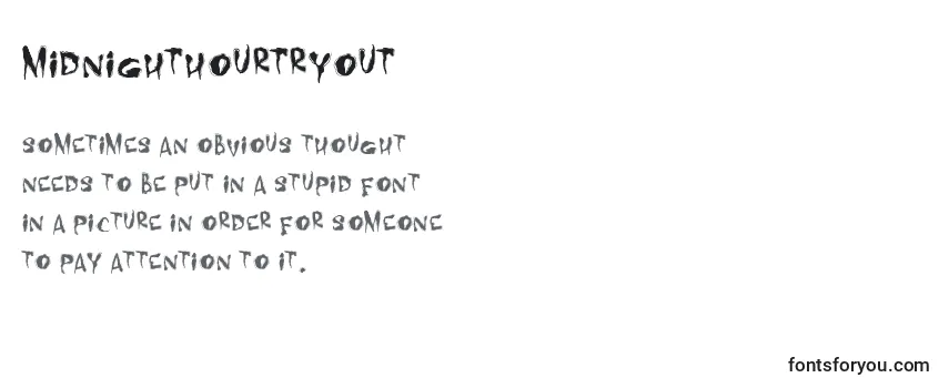MidnighthourTryout Font