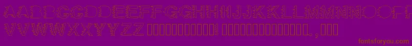 Hellyeah Font – Brown Fonts on Purple Background