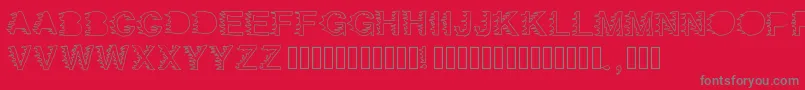 フォントHellyeah – 赤い背景に灰色の文字