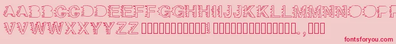 Hellyeah-fontti – punaiset fontit vaaleanpunaisella taustalla