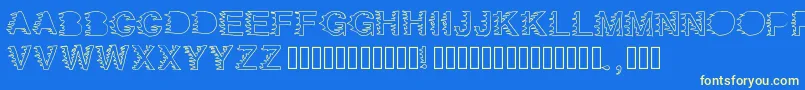 Hellyeah Font – Yellow Fonts on Blue Background