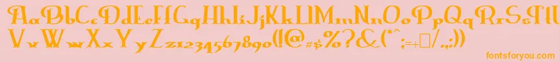 Erasmusinline Font – Orange Fonts on Pink Background