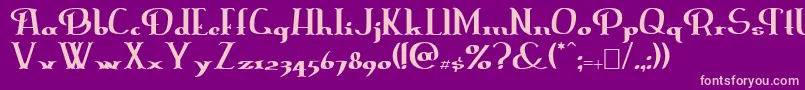 Erasmusinline Font – Pink Fonts on Purple Background