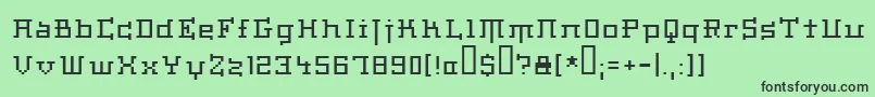 Haiku Font – Black Fonts on Green Background