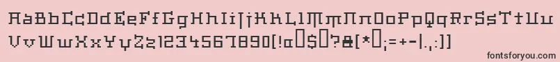 Haiku Font – Black Fonts on Pink Background