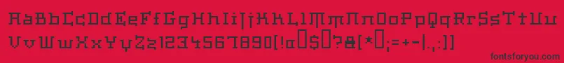Haiku Font – Black Fonts on Red Background