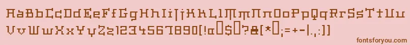 Haiku Font – Brown Fonts on Pink Background