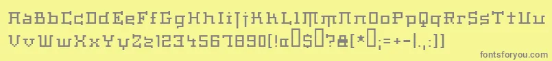 Haiku Font – Gray Fonts on Yellow Background