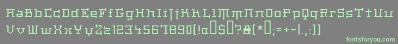 Haiku Font – Green Fonts on Gray Background