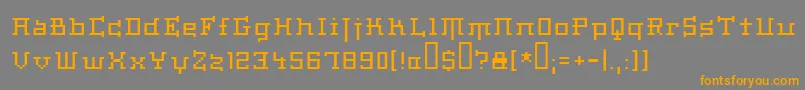 Haiku Font – Orange Fonts on Gray Background