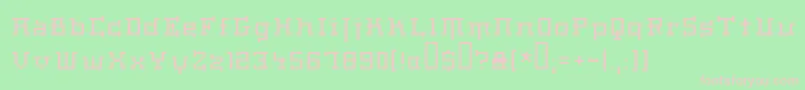 Haiku Font – Pink Fonts on Green Background